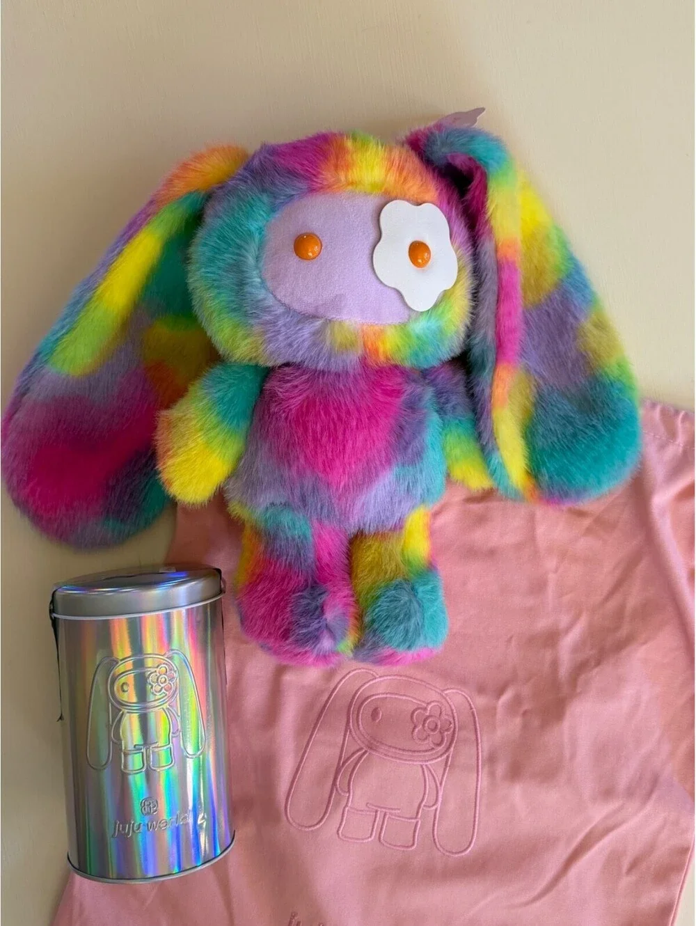 CJ Hendry Hong Kong Juju World - Bold Rainbow JUMBO & Yellow Bunny (2 for 1)